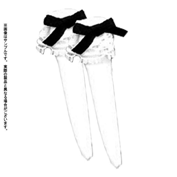 Lolita High Socks A (White & Black Ribbon), Azone, Accessories, 1/6