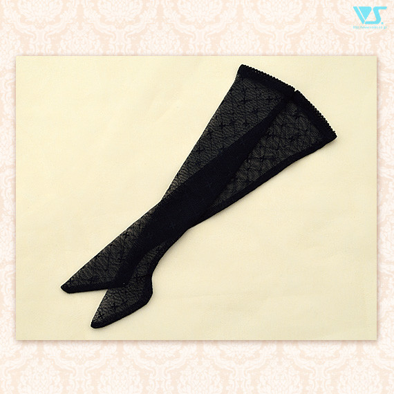 Thigh-High Socks (Black / Flower-Patterned Plaid), Volks, Accessories, 1/3