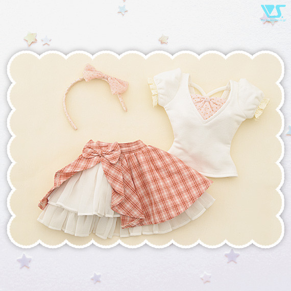 Pink Plaid Flaired Skirt Set, Volks, Accessories, 1/3, 4518992409818