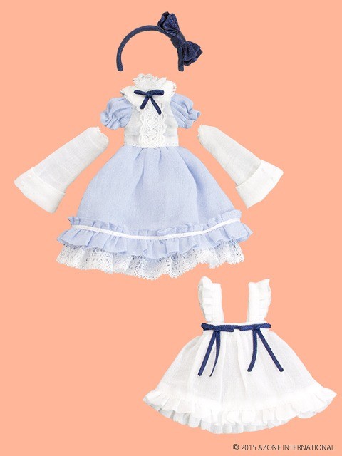 Alice Dress Set (Sax Blue x White), Azone, Accessories, 1/12, 4582119982744