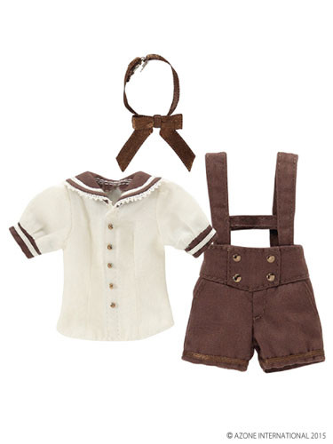 PNXS Boy's Gymnasium Costume Set (Off White x Brown), Azone, Accessories, 1/6