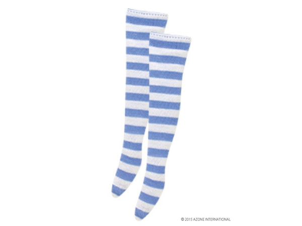 Alice Border Knee Socks (LightBlue x White), Azone, Accessories, 1/6, 4582119982874