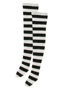 Alice Border Knee Socks (Black x White), Azone, Accessories, 1/6, 4582119982867