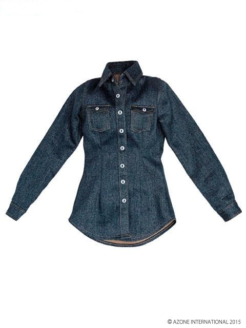 Denim Shirt Dress (Indigo), Azone, Accessories, 1/3, 4582119981372
