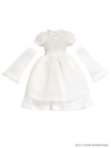 Chiffon Frill & Mille-feuille One Piece Dress Set (White), Azone, Accessories, 1/12, 4582119981709