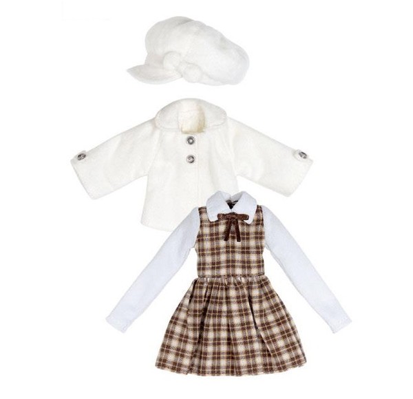 Little Autumn Girl Set (Milk White x Brown Checkered), Azone, Accessories, 1/6, 4582119981754