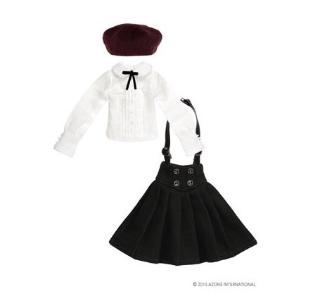 Omekashi Corset Pleats Skirt (Dark Gray x Bordeau), Azone, Accessories, 1/6, 4582119980207