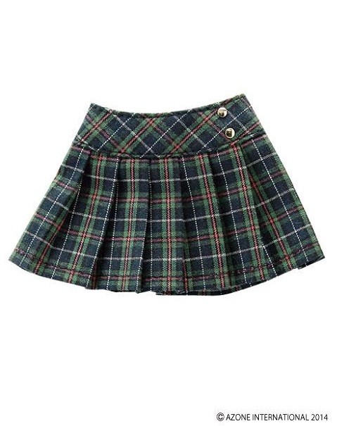 Side Button Pleat Skirt (Checkered Green), Azone, Accessories, 1/6, 4580116048012