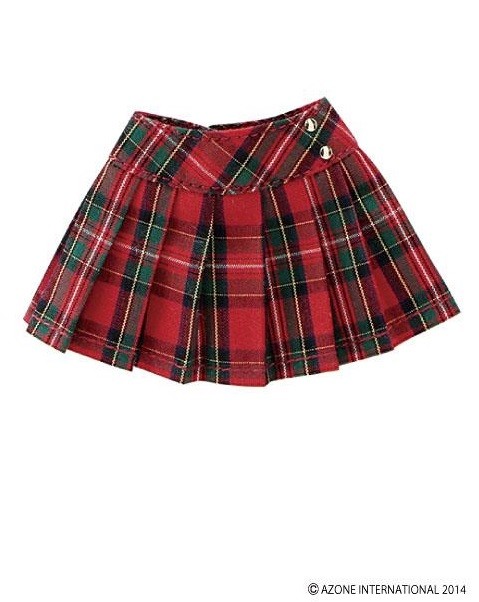 Side Button Pleat Skirt (Checkered Red), Azone, Accessories, 1/6, 4580116048029
