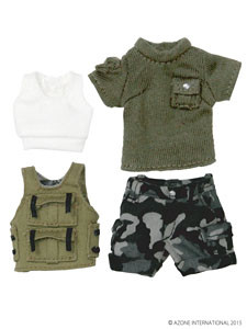 Military Battle Dress Set (Field Color Set), Azone, Accessories, 1/12, 4582119981051