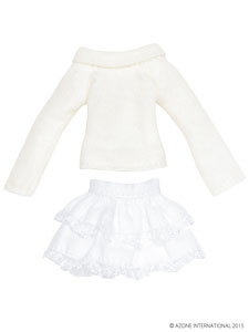 Off-Shoulder & Skirt Set (Off White x White), Azone, Accessories, 1/12, 4582119981020