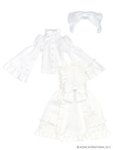 Gothic And Lolita Ruffle Dress Set (White), Azone, Accessories, 1/12, 4582119980979