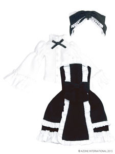 Gothic And Lolita Ruffle Dress Set (Black), Azone, Accessories, 1/12, 4582119980962