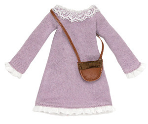 Lace One-piece W/Leather Pochette (Lavender), Azone, Accessories, 1/6, 4582119981235