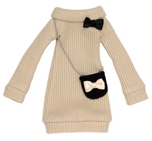 Knit One-piece W/Chain Bag (Beige), Azone, Accessories, 1/6, 4582119981204