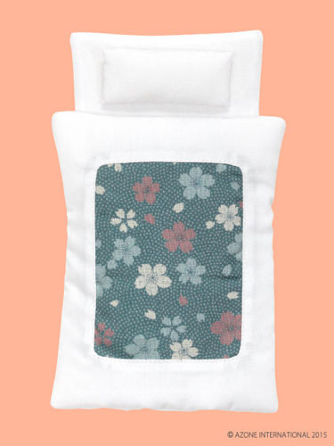 Sakura Komon Ofuton Set (White x Flower Pale Blue-green), Azone, Accessories, 1/12