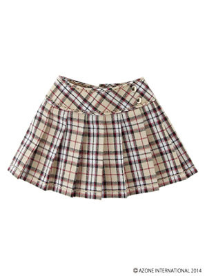 Side Button Pleat Skirt (Checkered Beige), Azone, Accessories, 1/6, 4580116048005