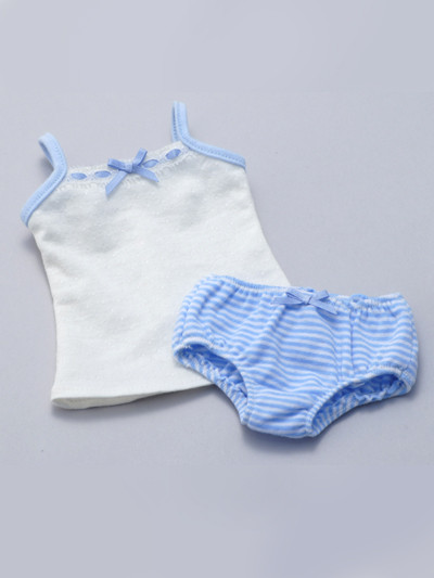 Camisole & Panties Set (White & Light Blue Stripes), Volks, Accessories, 1/3