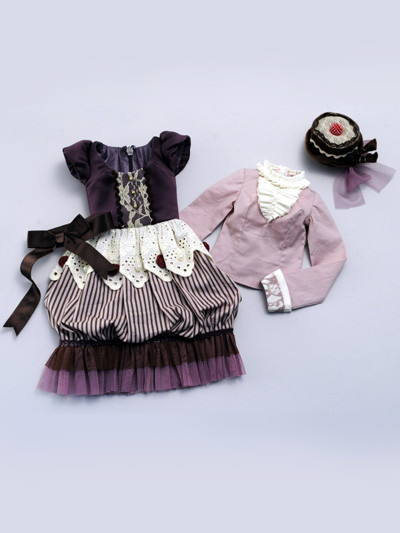 Raspberry Chocolate Cake Dress Set, Volks, Accessories, 1/3