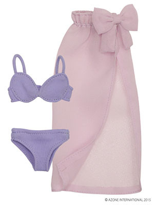 Mermaid Pareo Bikini Set (Purple), Azone, Accessories, 1/6, 4582119980474