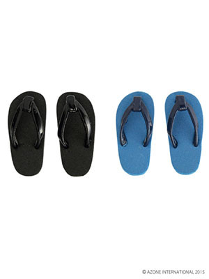 Beach Sandals (B Set, Black & Navy), Azone, Accessories, 1/6, 4582119980542