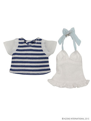 Marine Striped T-Shirt Set (Blue Striped x White), Azone, Accessories, 1/6, 4582119980344