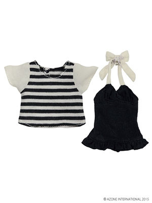 Marine Striped T-Shirt Set (Navy Striped x Navy), Azone, Accessories, 1/6, 4582119980351