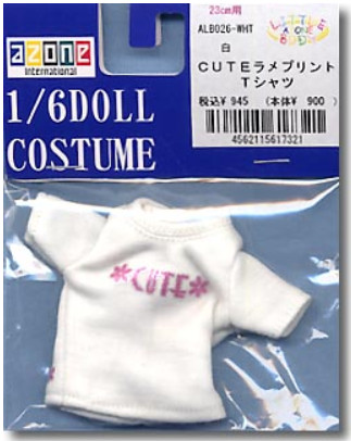 CUTE Lame Print T-shirt (White), Azone, Accessories, 1/6