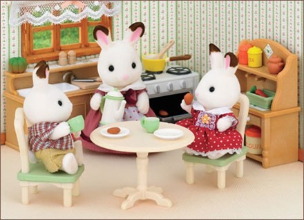 Room Set: Oshare Dining Room, Sylvanian Families, Epoch, Accessories, 4905040238108