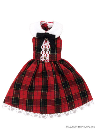 Round Collar One-piece (Red Plaid), Azone, Accessories, 1/12, 4580116049767