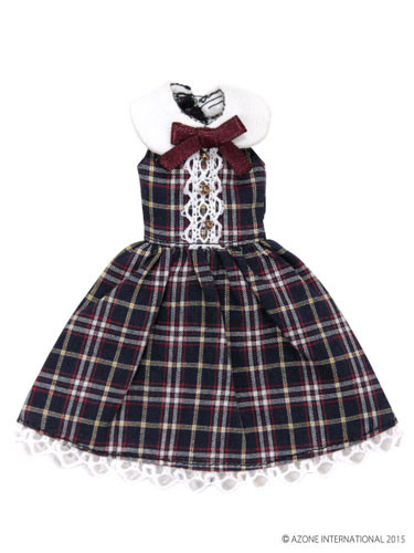 Round Collar One-piece (Navy Plaid), Azone, Accessories, 1/12, 4580116049750