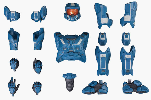 Mjolnir Mark VI Armor Set, Halo 4, Kotobukiya, Accessories, 1/10, 4934054902491