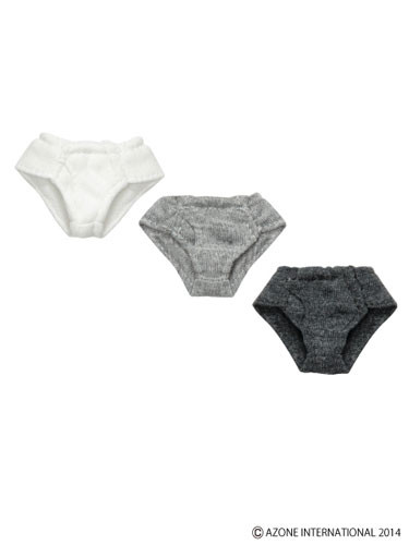 PNXS Boys' Brief Pants (White, Light Gray, Dark Gray), Azone, Accessories, 1/6