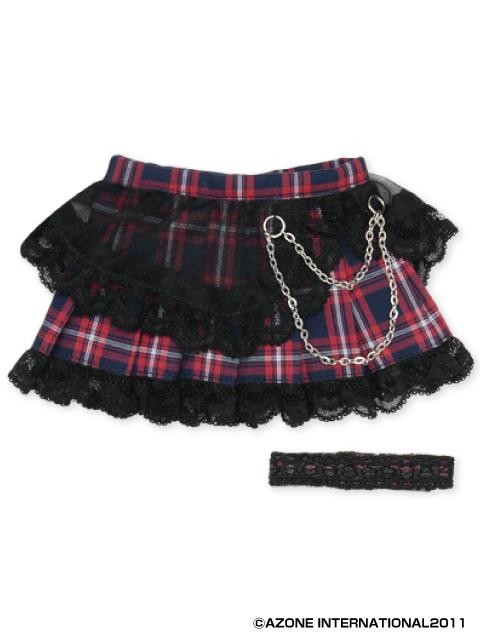 Punk Pleated Skirt And Blue Garter Set, Azone, Accessories, 1/3, 4580116034213