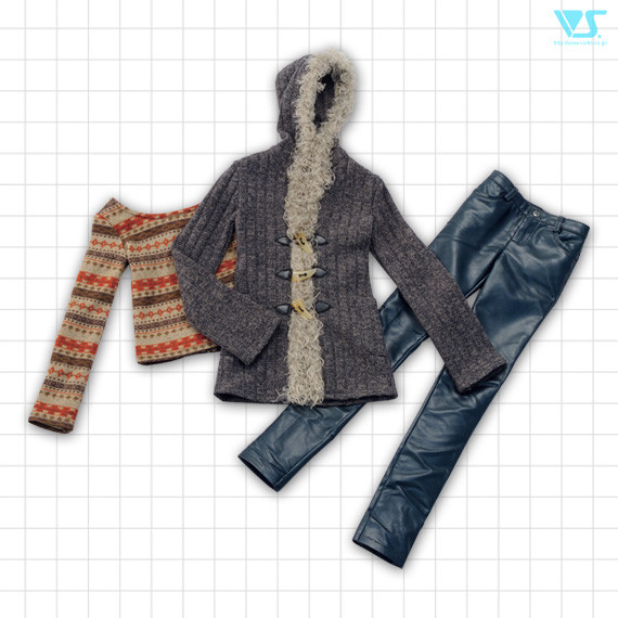 Navy Leather Pants Set, Volks, Accessories, 1/3