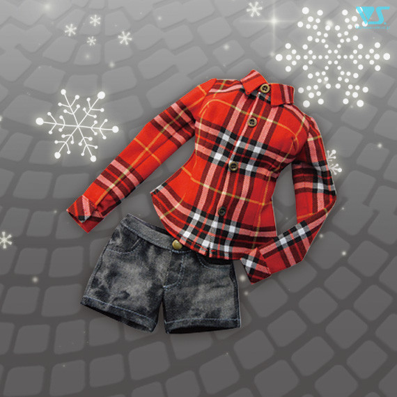 Casual Plaid Shirt Set, Volks, Accessories, 1/3