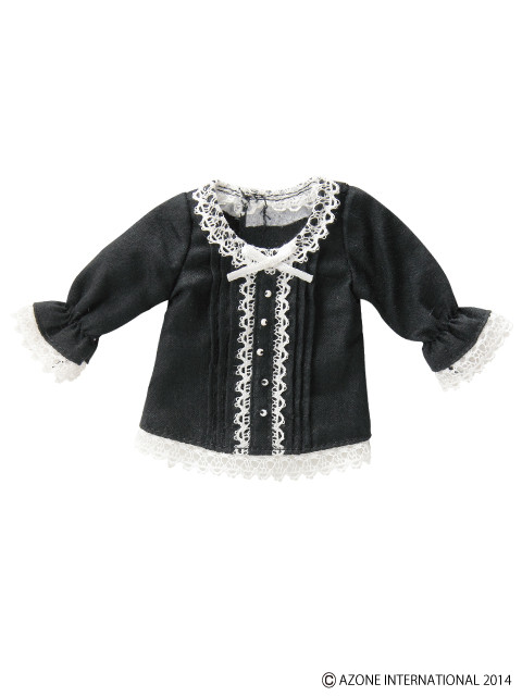 Ribbon Tunic Blouse (Black x White), Azone, Accessories, 1/6, 4580116049002