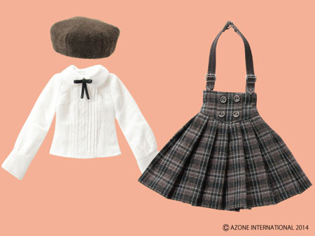 Omekashi Corset Pleats Skirt Set (Dark Brown Plaid), Azone, Accessories, 1/6, 4580116048920