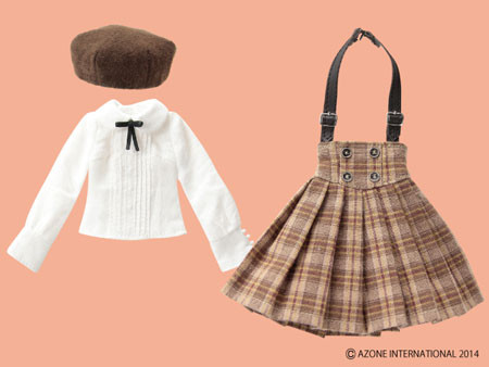 Omekashi Corset Pleats Skirt Set (Light Brown Plaid), Azone, Accessories, 1/6, 4580116048937