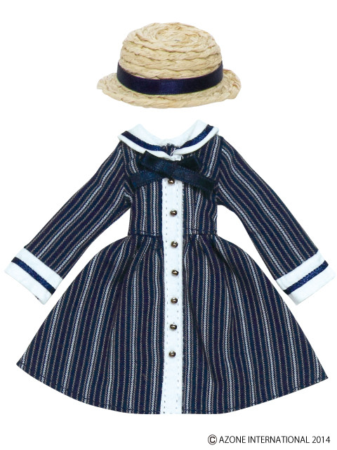 Boater & Memories Sailor One-piece Set (Blue Stripe), Azone, Accessories, 1/12, 4580116047220