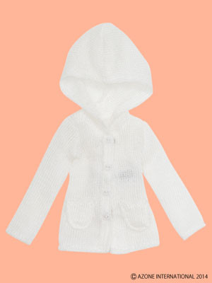 Fluffy Hood Long Cardigan II (White), Azone, Accessories, 4580116048579