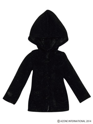 Fluffy Hood Long Cardigan II (Black), Azone, Accessories, 4580116048555