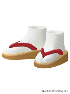 Soft Vinyl Sandals (Sofubi Zori) (Beige x Red), Azone, Accessories, 1/6, 4580116048753