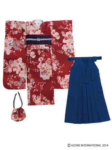 Kimono & Hakama Set 2014 (Red), Azone, Accessories, 1/6, 4580116048715