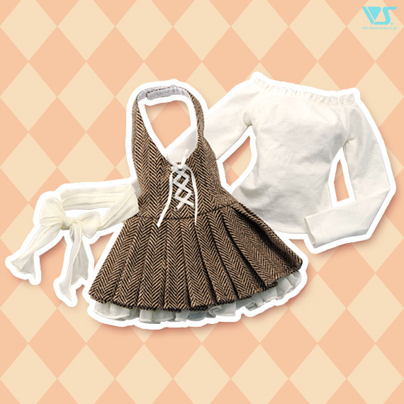 Halter-Neck Dress Set (Chocolate Brown), Volks, Accessories, 1/3