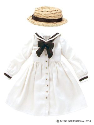 Boater Hat & Omoide Sailor Dress Set (Milk), Azone, Accessories, 4580116047428