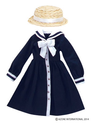 Boater Hat & Omoide Sailor Dress Set (Navy), Azone, Accessories, 4580116047435