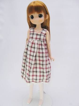 One Piece Dress (Red Check), Mama Chapp Toy, Accessories, 1/6