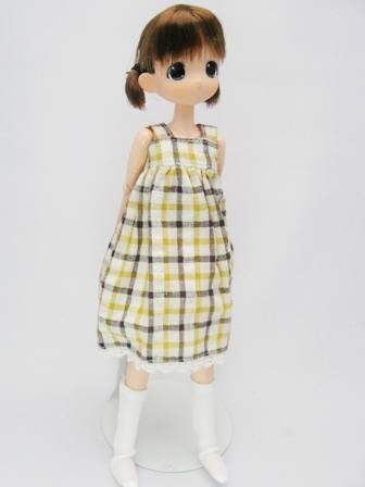 One Piece Dress (Yellow Check), Mama Chapp Toy, Accessories, 1/6