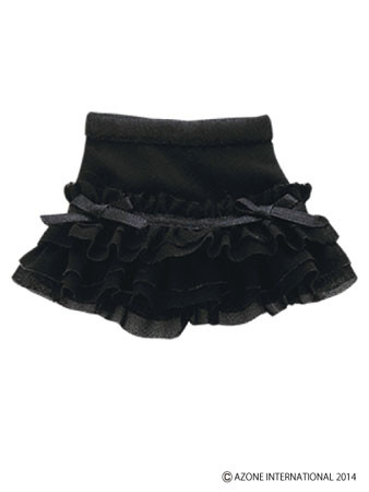 Sugar Chiffon Frill Skirt (Black), Azone, Accessories, 1/6